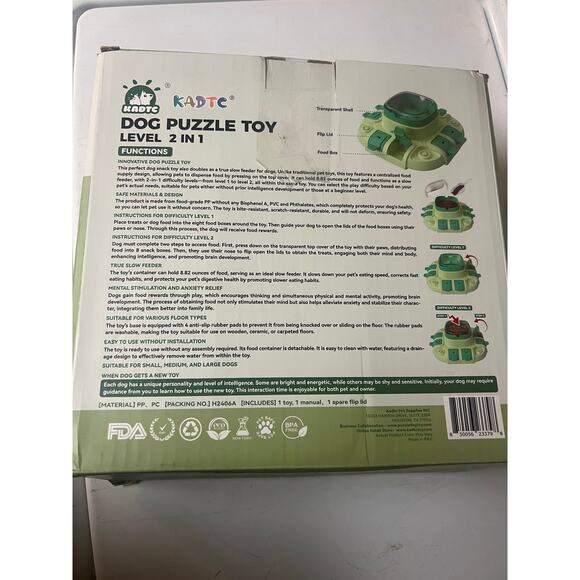 Dog puzzle enrichment slow feeder KADTC Dog Puzzle Toy, Level 2-in-1 brain games - Picture 3 of 3